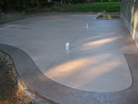 Broom Finish with Stamped Borders, Roman Slate